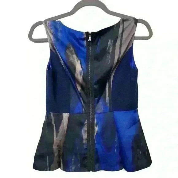 Tahari Fitted Peplum Blouse, XS - Picture 2 of 6